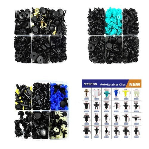 1000-piece pack of automotive push-type fixing clips, plastic rivets, bumper clips, door panel trim clips