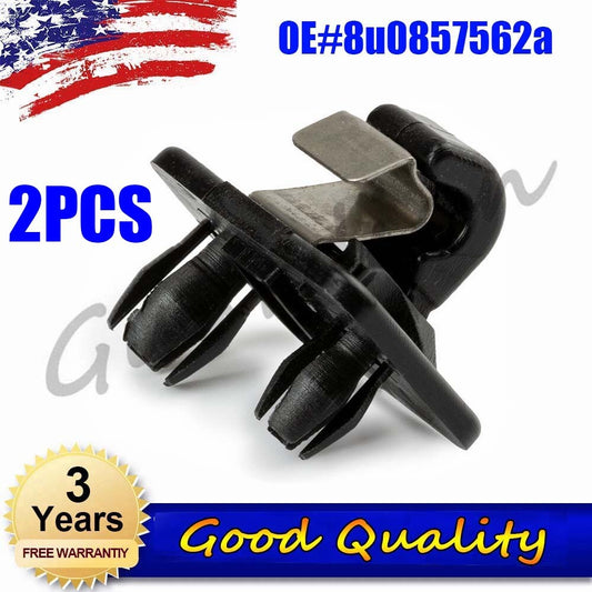 2-Pack Black Sun Visor Gray Clip Bracket Hook 8u0857562a for Audi S5 S4 A5 A4 TT Q5