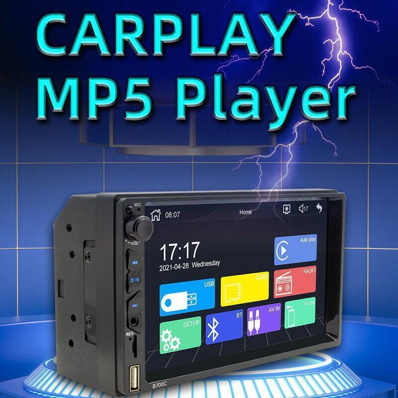 Auto Bluetooth Touch Screen 7 Double DIN Stereo Radio Carplay USB Aux TF Card