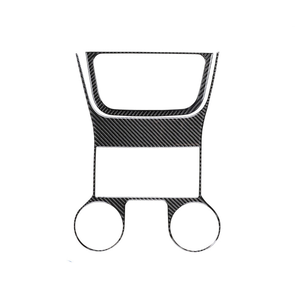 2Pcs Carbon Fiber Center Control Panel Cover Trim for Jeep for Wrangler JK 2011-2017