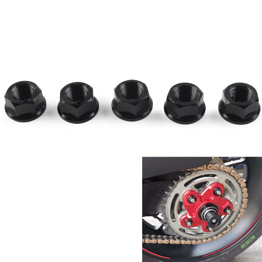 Rear Sprocket Nuts M10 for Ducati Hypermotard 796 950 Hyperstrada 821 939 Black