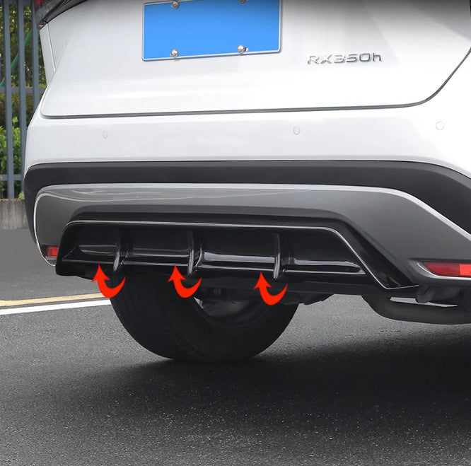 for Lexus RX 350H 2023 2024 Rear Bumper Cover Diffuser Spoiler Wing Gloss Black