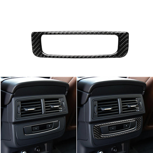Car Rear AC Panel Trim Cover Interior Carbon Fiber Sticker for Audi Q7 2016-2019