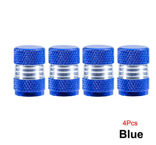 4-piece car tire valve cover rod air dust cover dustproof red rocket for Cadillac