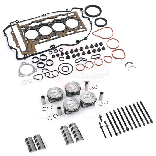 Engine Overhaul Gaskets kit w/ Head Bolts Main Bearings Set for F20 F21 N12 N13