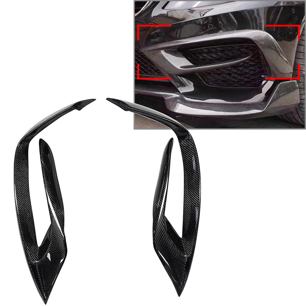 Front Bumper Canard Fins Vent Trim for Mercedes-Benz S Class W222 S63 14-17