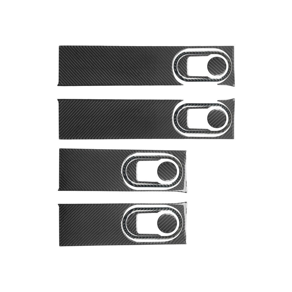 16X Carbon Fiber Door Handle Frame Trim for Jeep for Wrangler 2007-2010