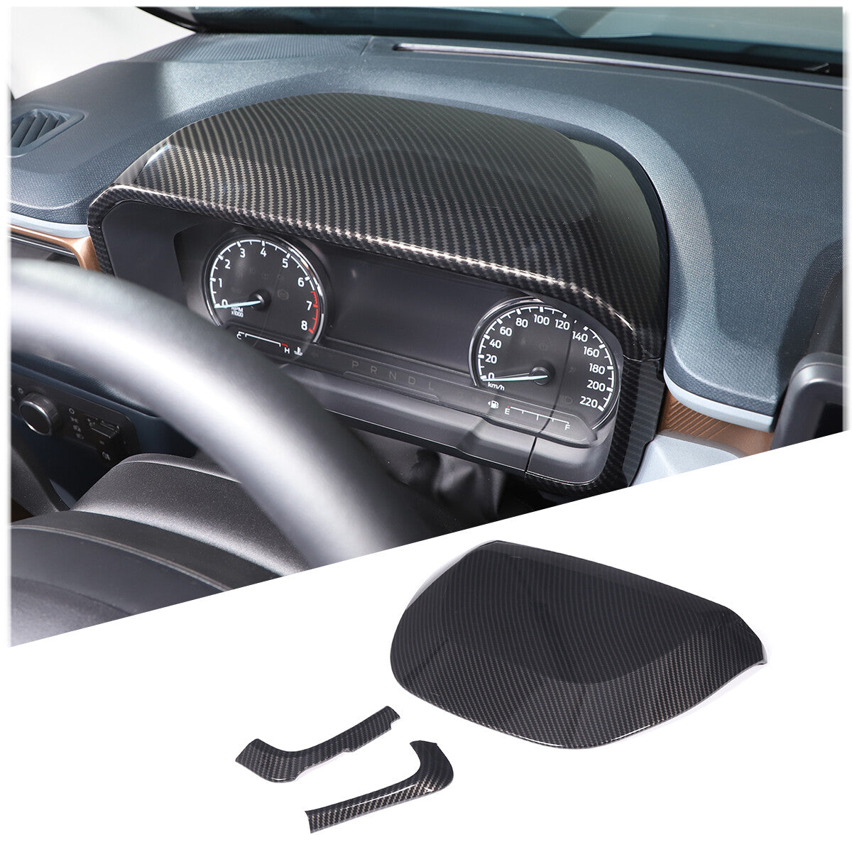ABS matte black navigation screen internal frame trim for Jaguar for F-Type 2013-18
