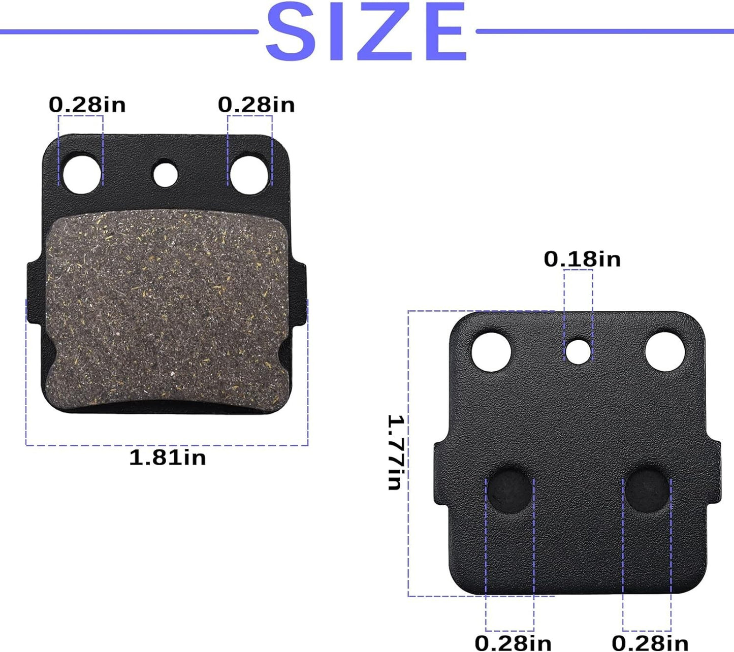 Brake Pads for Honda TRX400X 2009-14 /TRX400EX Sportrax 400 2001-08/TRX250X 1987