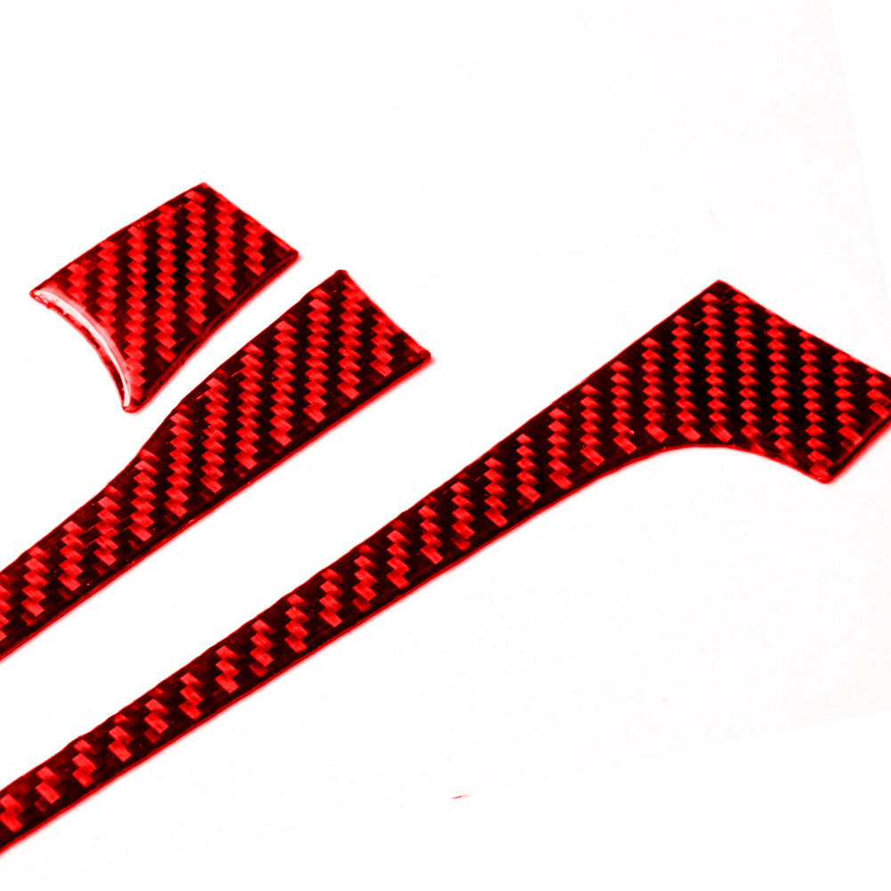 Red Carbon Fiber Center Control Side Decorative Cover for Subaru Forester 05-08