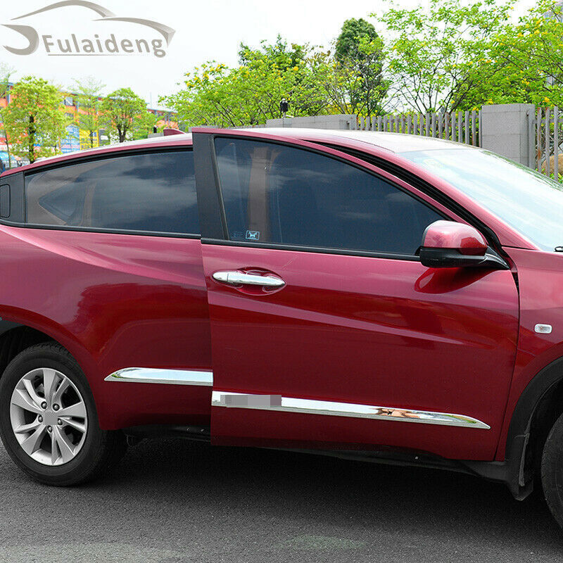 4P Chrome Side Door Body Molding Strip Cover Trim for Honda Vezel HR-V 2016-2020