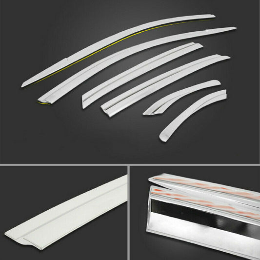 Chrome Window Wind Deflector Vent Visor Rain Covers for Infiniti QX80 2021-2023