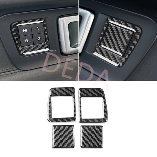 Carbon Fiber for Seat Memory Button Switch Trim for Land Rover Discovery Sport 15-19