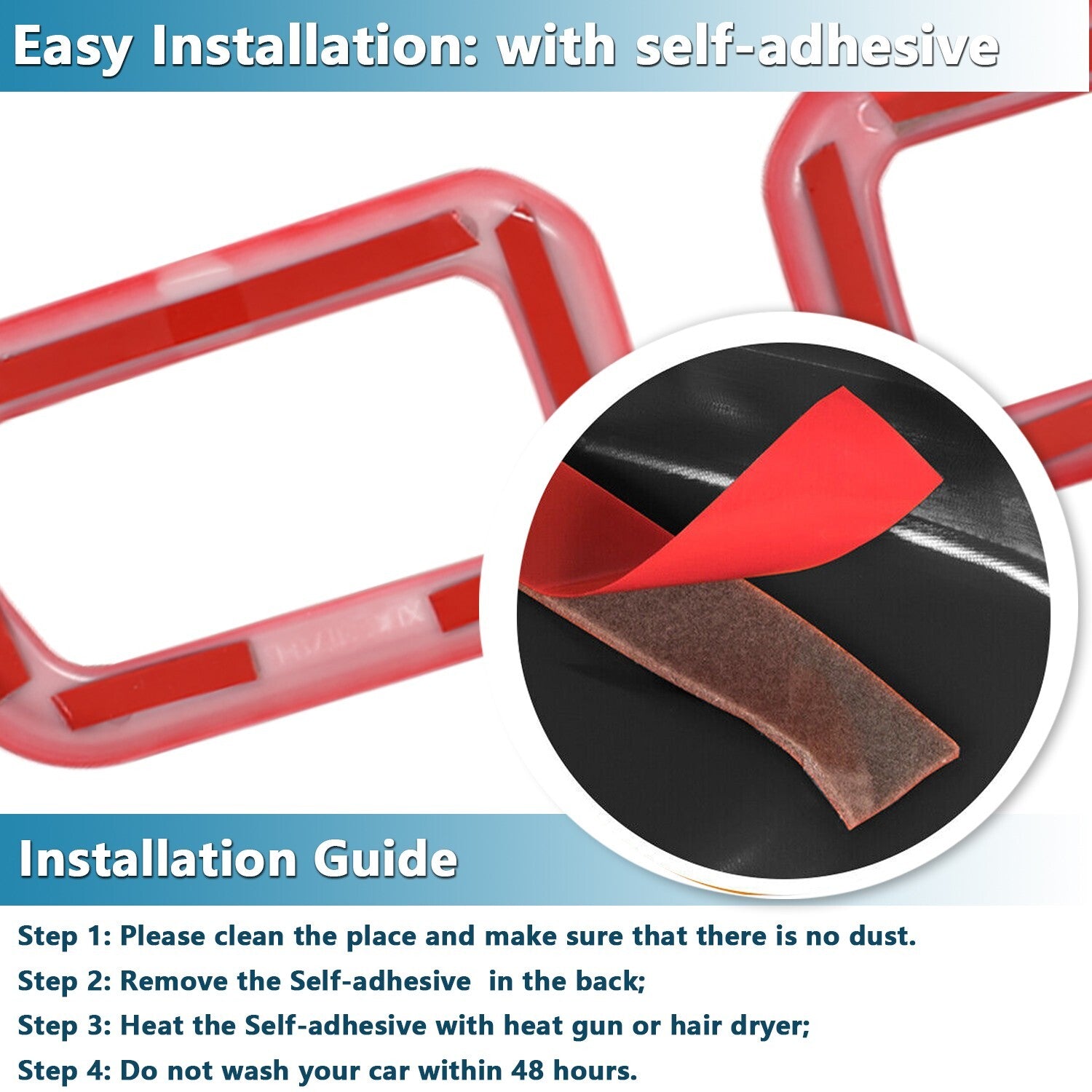 Red Inner Door Handle Bowl Decor Cover Trim for Suzuki for Jimny JB64 JB74 2019-2023