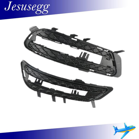 Pair Front Bumper Grille Fog Light Cover for MERCEDES E CLASS E350 E550 09-16