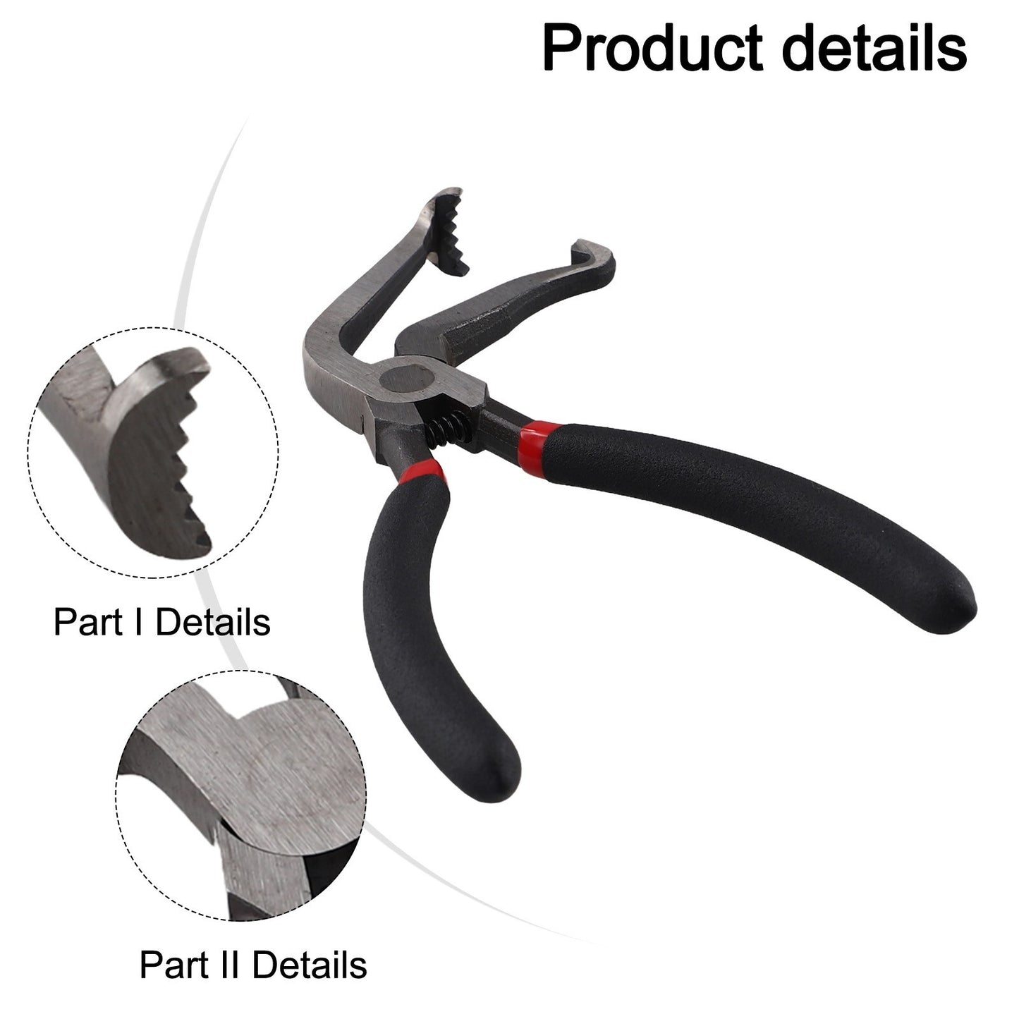 Automotive disconnect pliers for releasing fuel line connections at 65 degrees