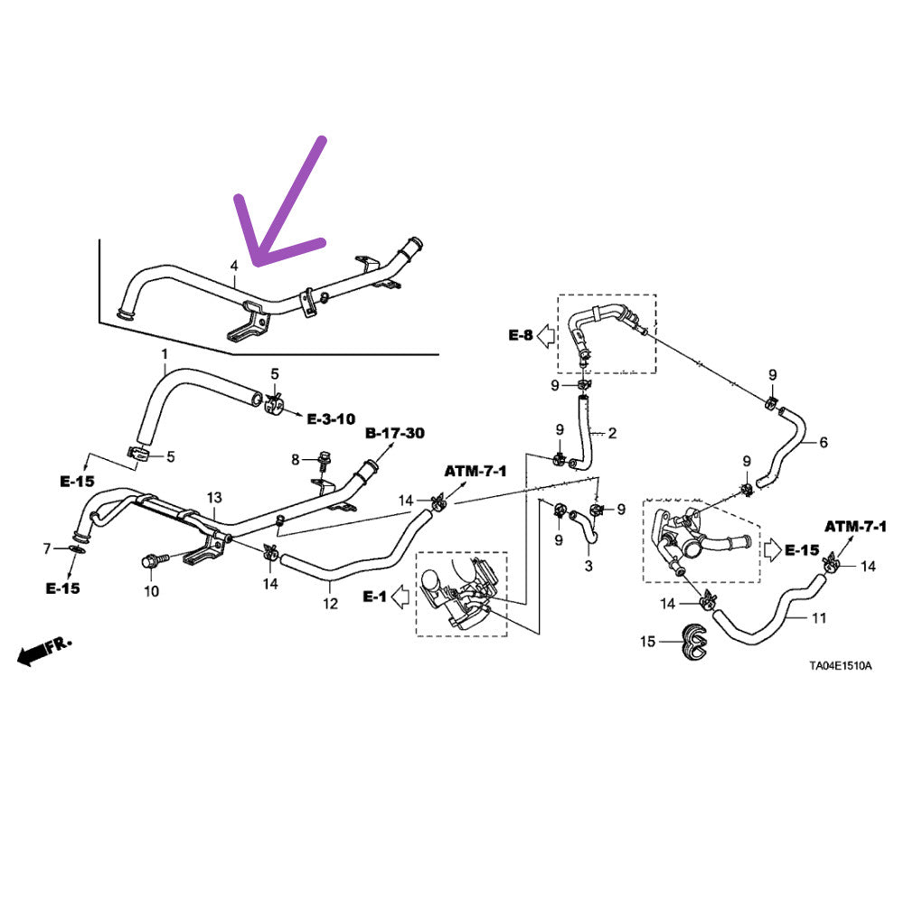 new, heater tubes suitable for 2009-2010 for Acura TSX