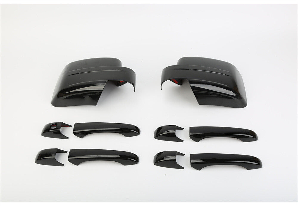 10¡ÁBlack ABS Side Rearview Mirror  Door Handle Cover for Jeep Patriot 2011-2016