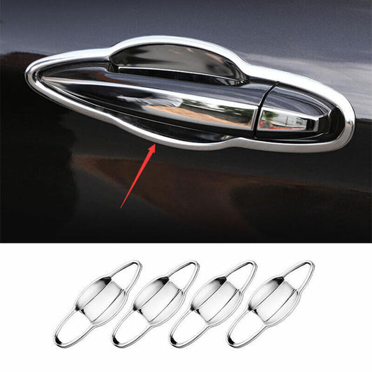 for BMW X1 F48 2016-2022 Silver Steel Exterior Door Bowl Molding Cover Trims 8P