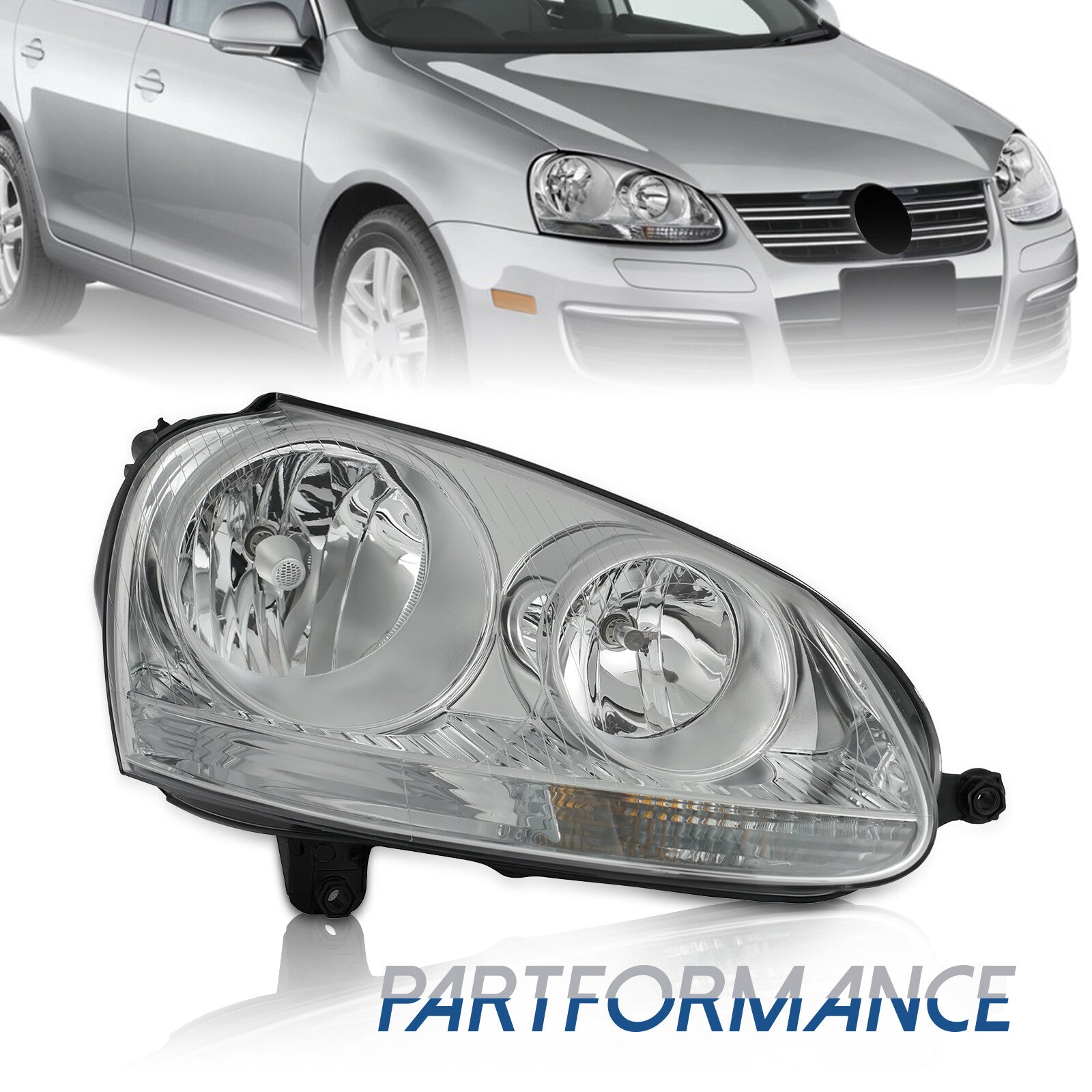 Applicable to 2006-2010 for Volkswagen for Jetta / for Jetta /GTI models with headlights featuring a bulb on the right side.