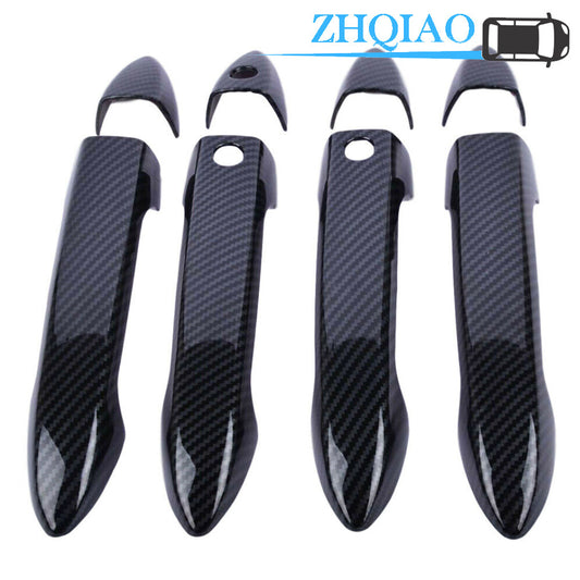 for Honda Accord 2013-2017 Key-less Holes Carbon Fiber Style Handle Cover Trim