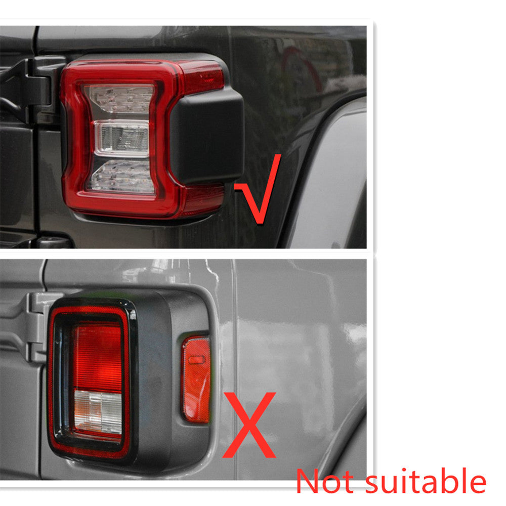 Rear Lamp Tail Light Cover Chrome Trims Garnish for Jeep for Wrangler JL 2018-2022