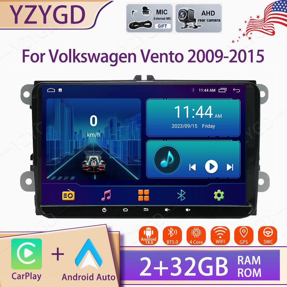 for Volkswagen Vento 2009-2015 Stereo Android Auto Carplay Car Radio GPS Screen