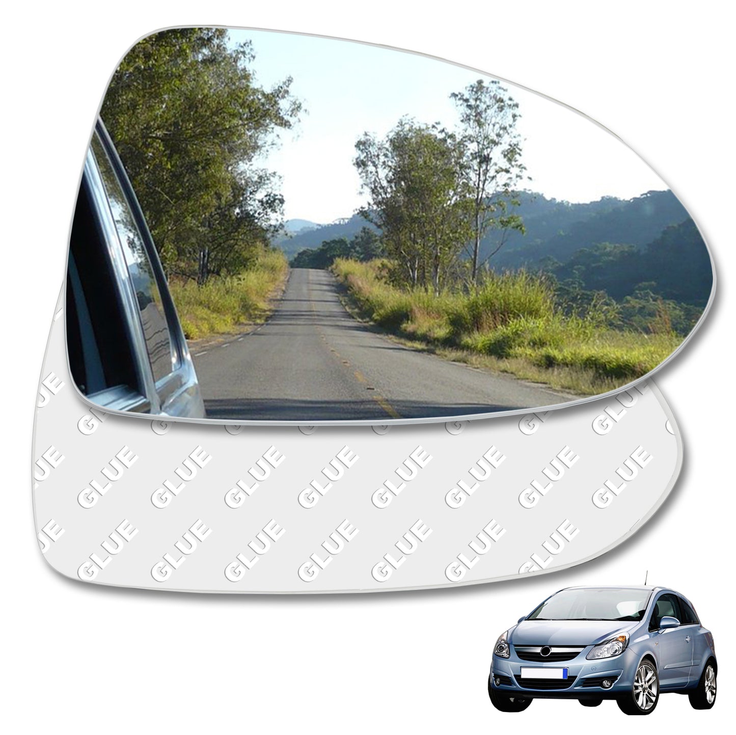 Right passenger's side mirror glass exterior mirror for Opel for Corsa 3 4 D E 2006~ 2019
