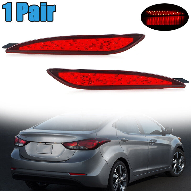 1 Pair Rear Parking Brake Light Reflector Lamp for Hyundai for Elantra 2012-2014