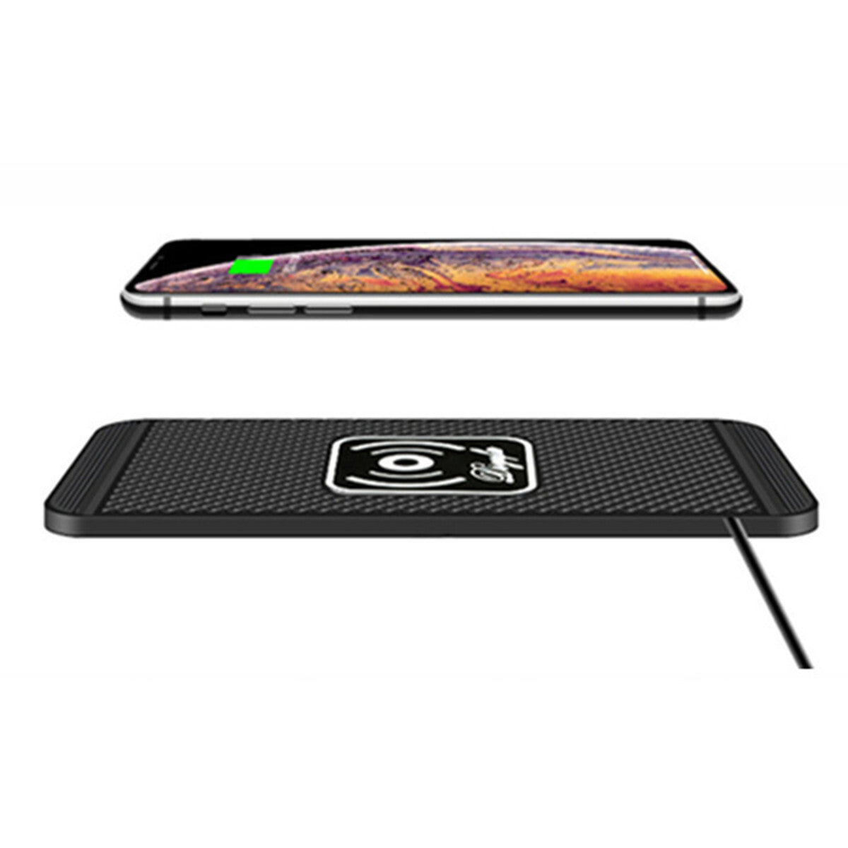 Wireless Charger Dock Fast Phone Charging Station Stand Pad Anti-slip Mat Black