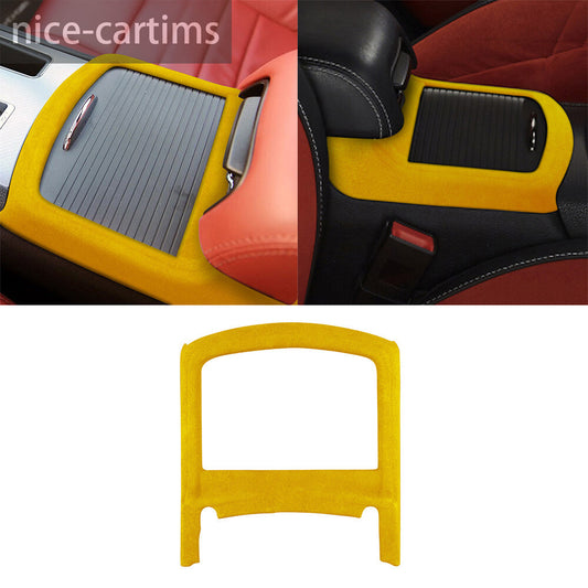 Suede Yellow Central Water Cup Holder Panel Cover Fit for Dodge Charger 2015-23
