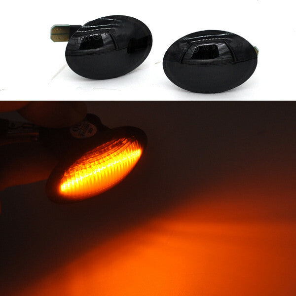 2x Dynamic Flowing smoke amber LED Side Marker signal Light for Fiat 500 500c