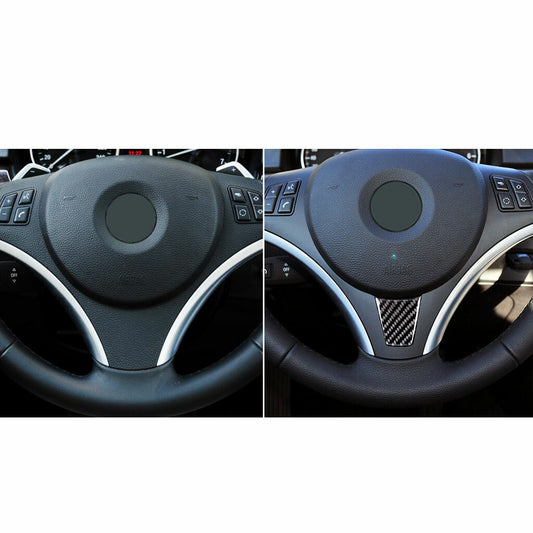 Carbon Fiber Steering Wheel Cover Stickers for BMW 3-Series E90 E95 2005-2012