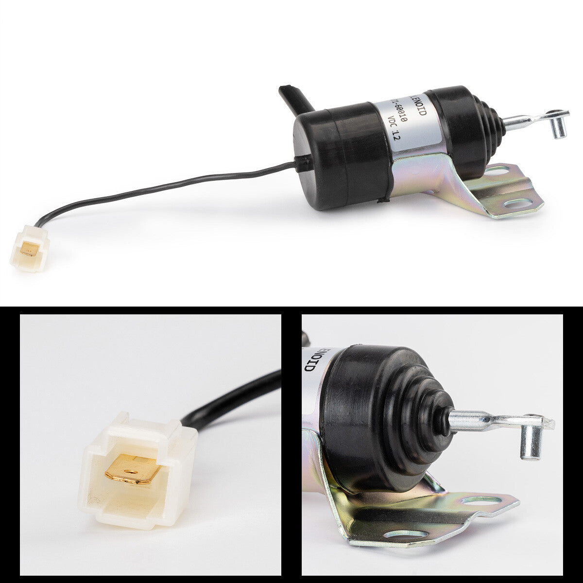 Fuel shut-off solenoid valve suitable for Hitachi, for Hyundai , Kobelco, and Komatsu 12V 3930233 SA-433512