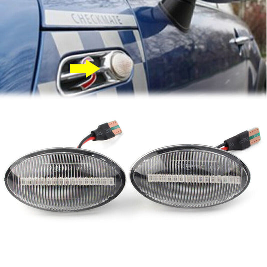 LED Sequential Dynamic Side Marker Turn Signal Light Fit for Mini Cooper R50 R52 R53