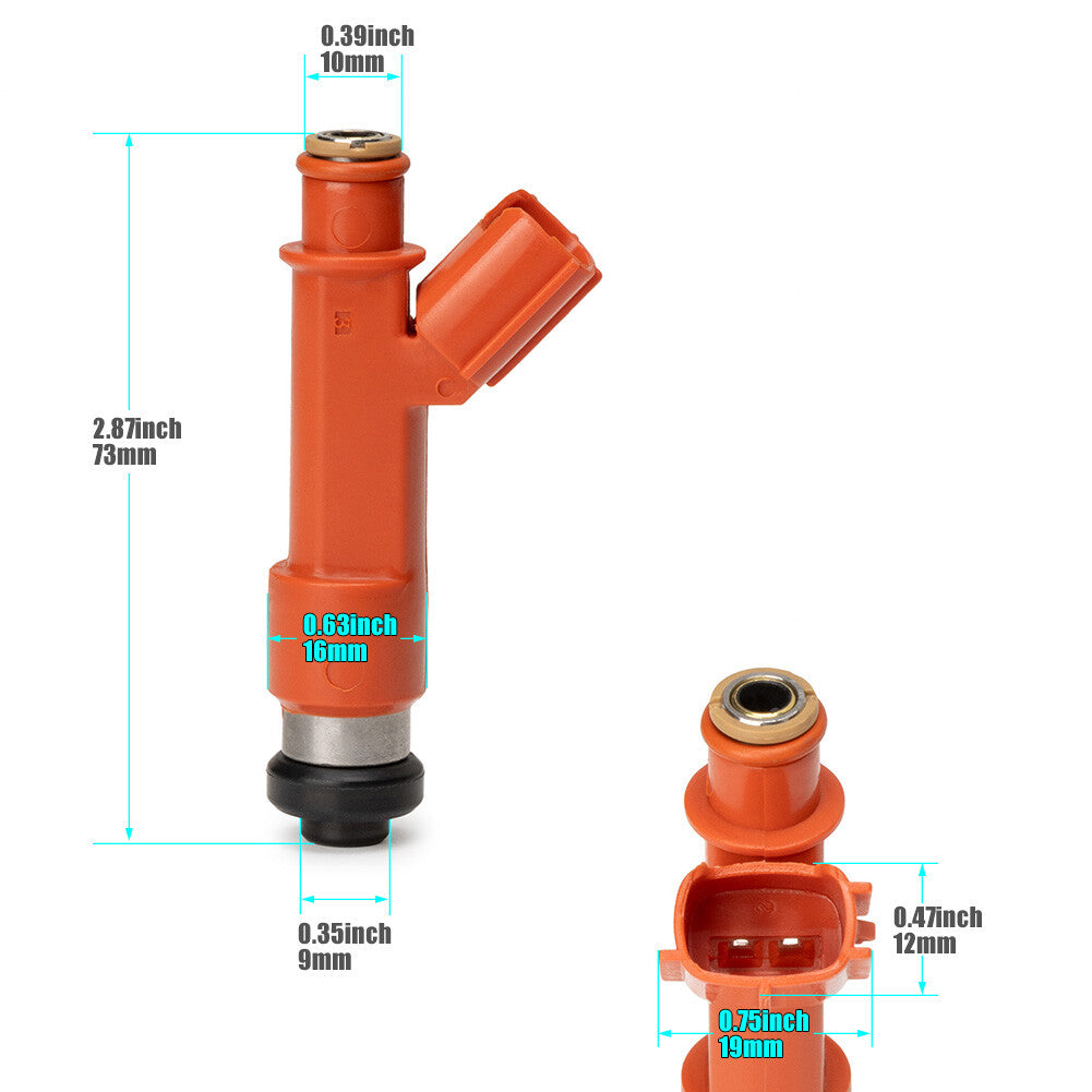 4 x 850cc 1001-87F90 fuel injectors for Toyota 1.8L for Lotus Exige Celica 2.4L (new)