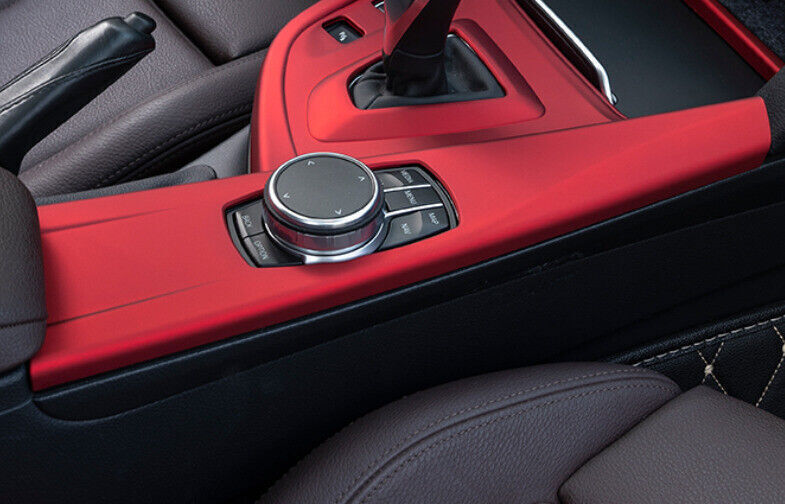 Inner Middle Console Multimedia Panel Trim for BMW 3 Series GT 2014-18 Matt Red