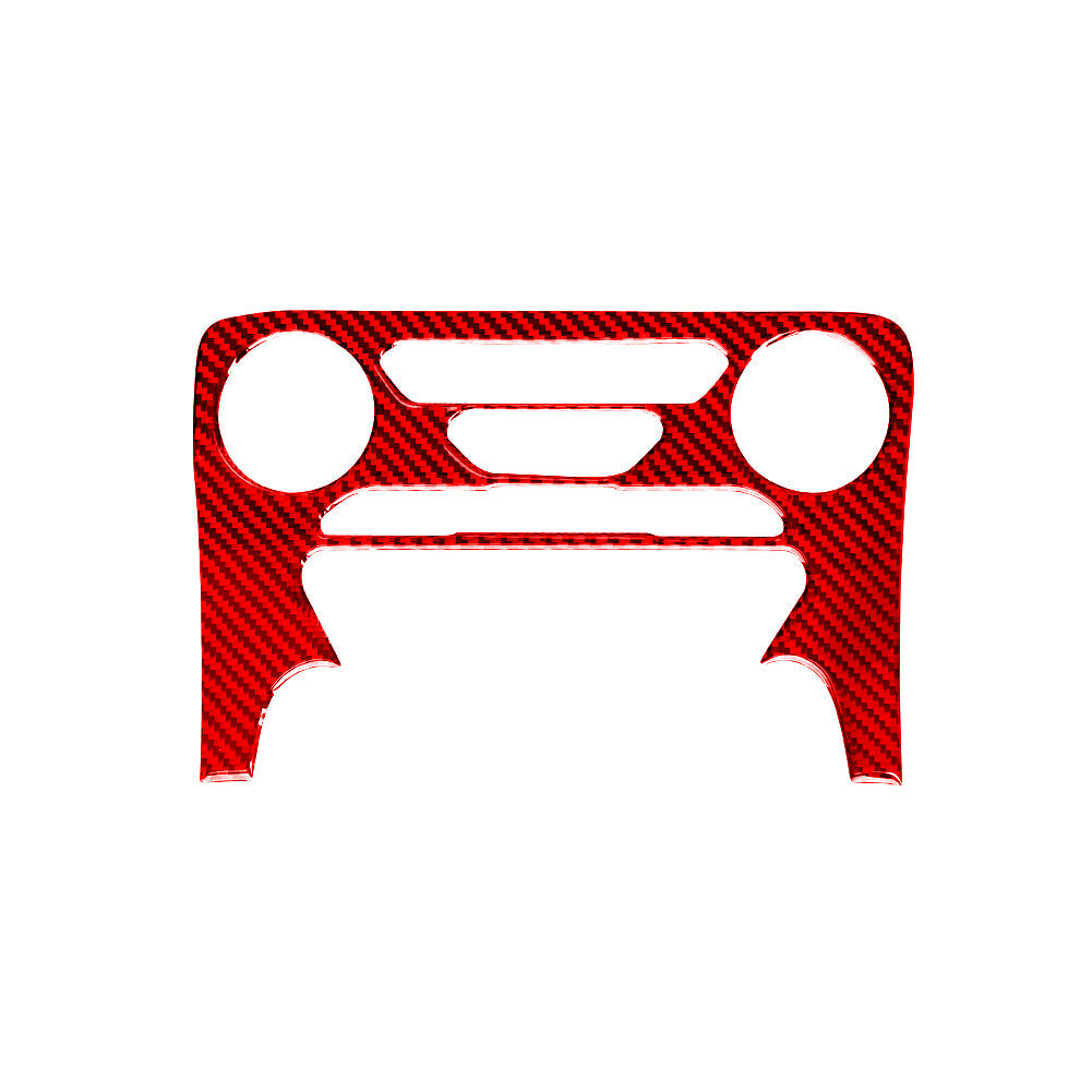 Red Carbon Fiber Center A/C Control Panel Cover Trim for Ford Ranger 2019-2022