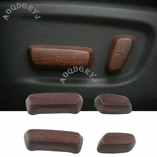 Wood Grain for Seat Adjustment Button Cover Trim 4X for Toyota Prado FJ150 2010-2021