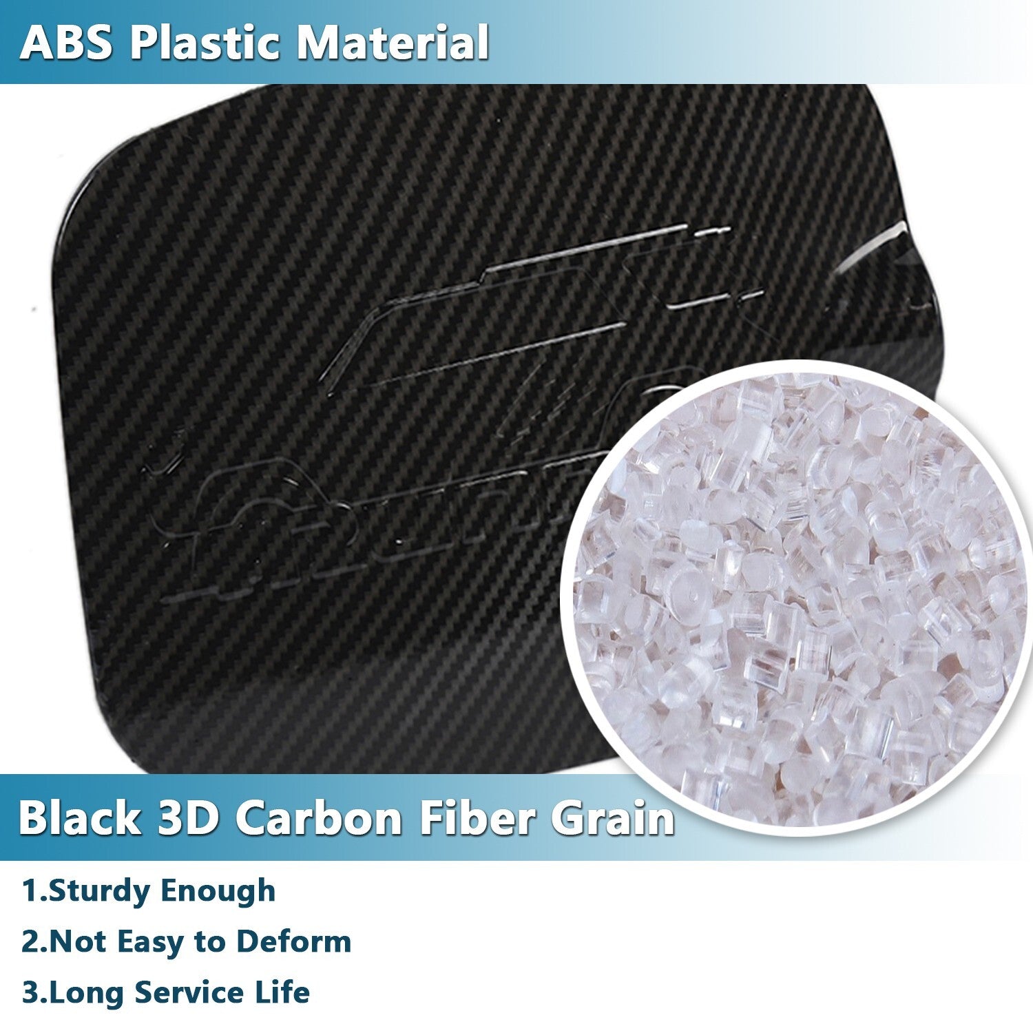 Fuel Tank Cap Oil Gas Cover Trim for 4Runner 2010-2023 Carbon Fiber Accessories