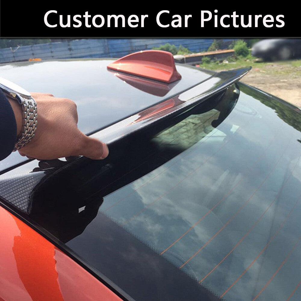 for BMW E82 E88 1M 2007-2013 Forged Carbon Rear Roof Spoiler Window Top Wing