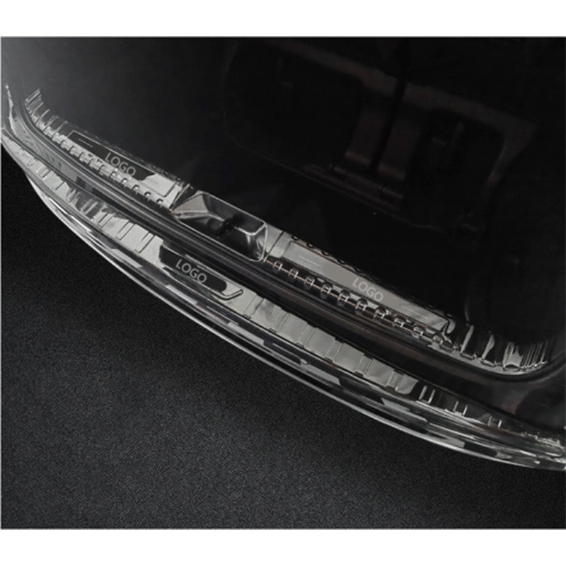 for Sienna 21-23 Black Steel Rear Bumper Sill Scuff Plate Cover Guard trim 2Pcs
