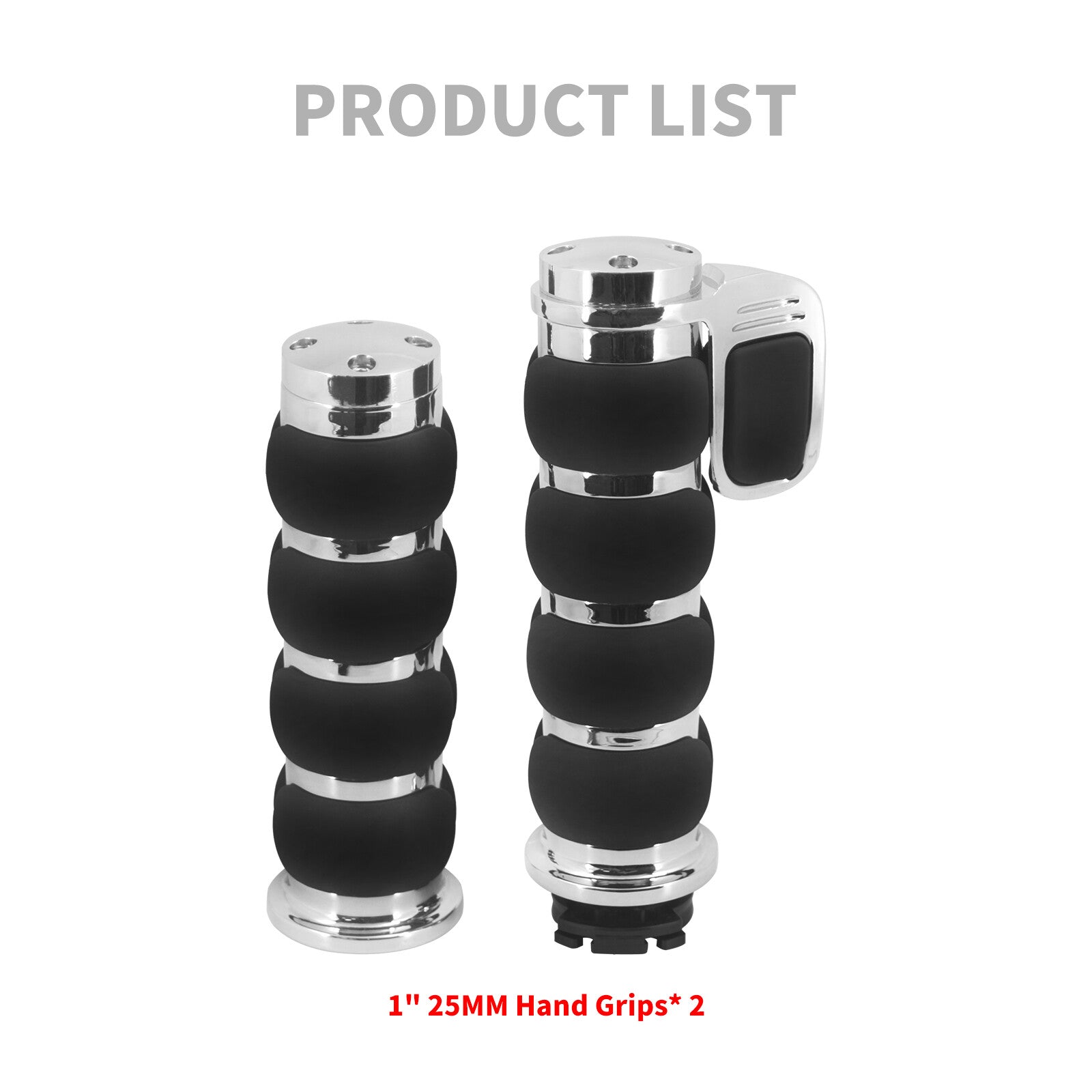 for Harley for Honda for Yamaha for Kawasaki Chrome 1 Motorcycle Non-Slip Rubber Hand Grips