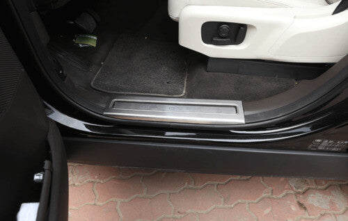 Door Sill Scuff Plate for Land Rover Discovery 2017-2023 Protectors Silver Steel