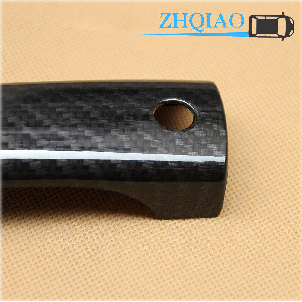 Carbon Fiber Side Door Handle Covers Trim Fit for Mazda 2 15-18