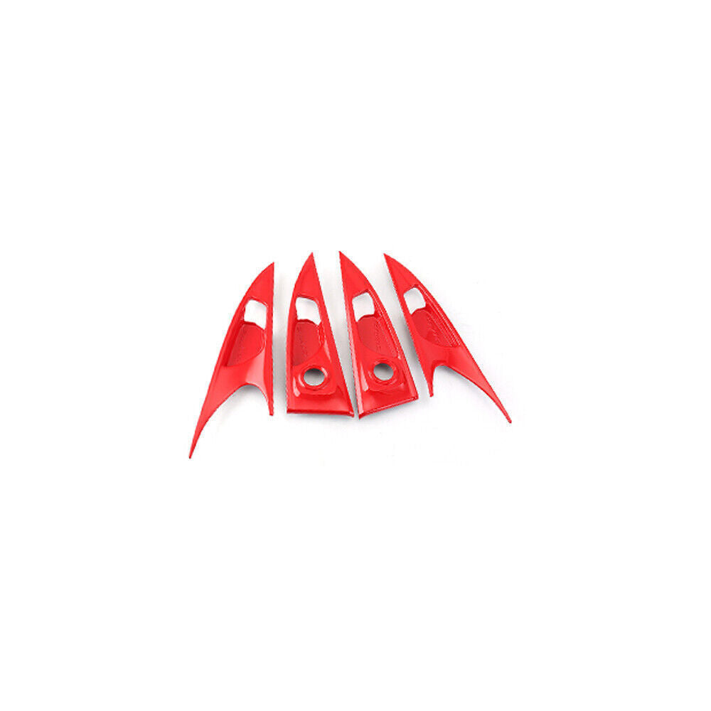 Inner Door Handle Bowl Cover Trim 4PCS for Honda for Civic 10th 2016-2021 Bright Red