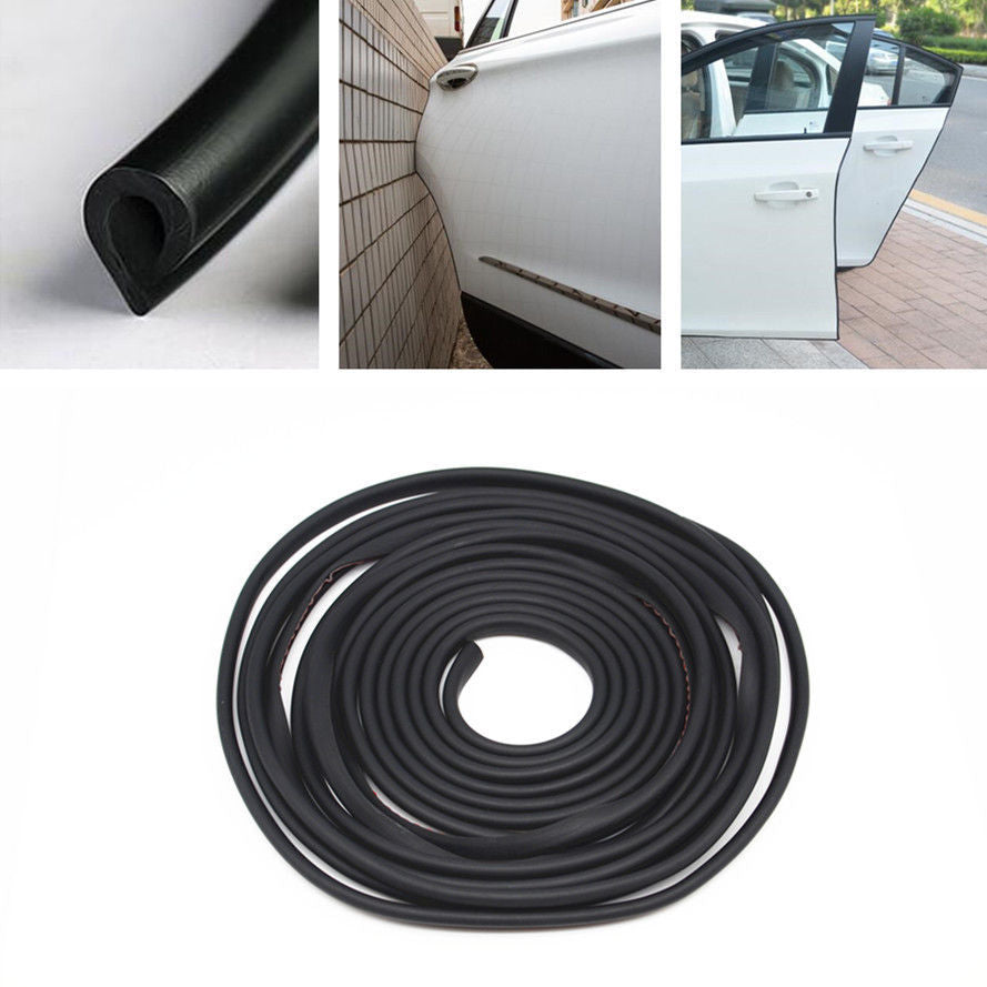 Car Black Silicone Anti-Rub Door Side Guards Edge Strips Crash Protection Pad