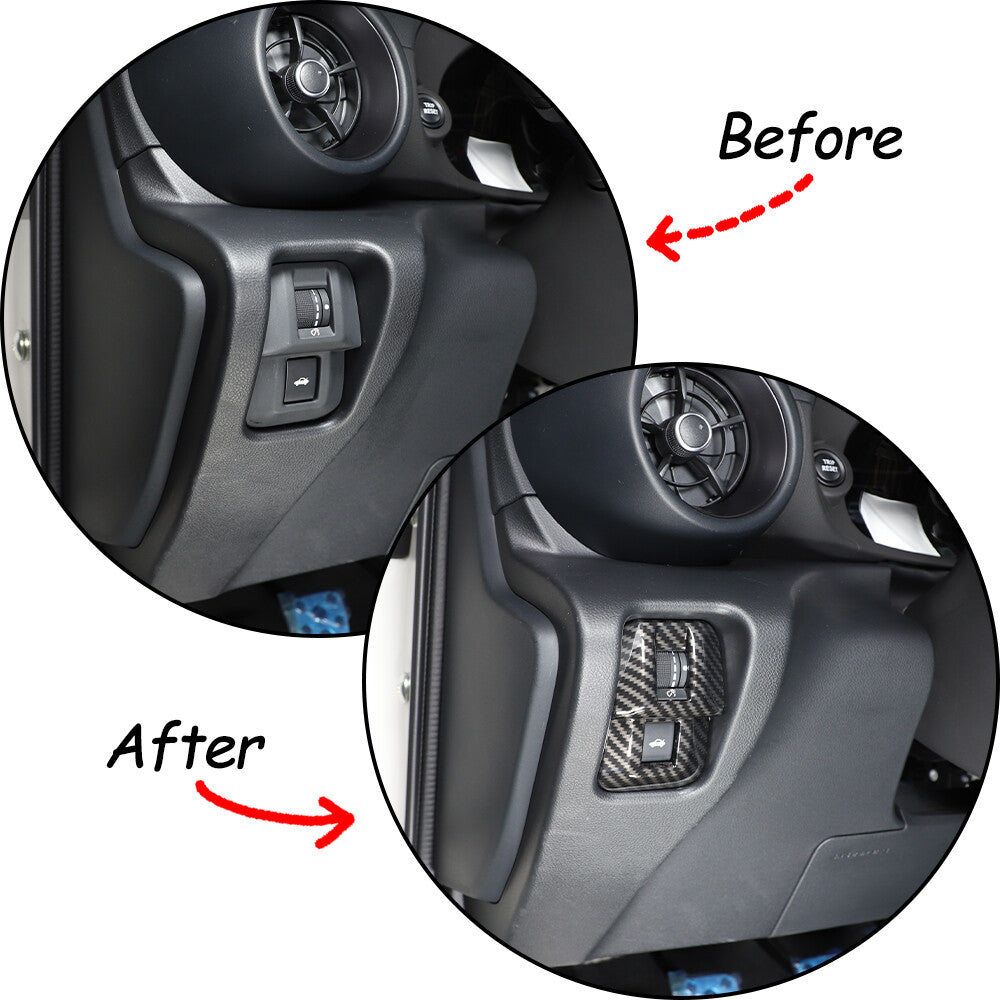 Matte Black Headlight Switch Trim Frame for Toyota Tundra 2022-2023 USA
