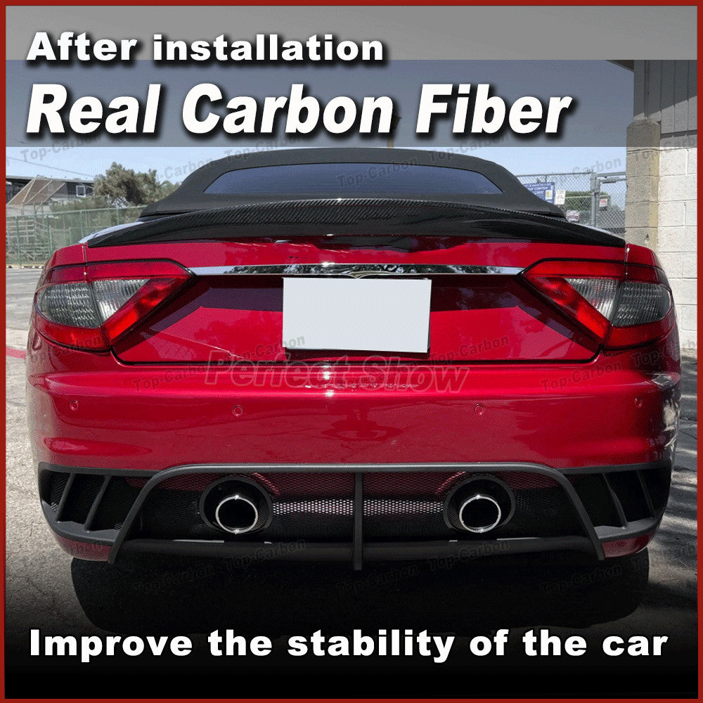 Carbon Fiber Rear Trunk Spoiler Wing for Maserati Gran Turismo Convertible 12-14