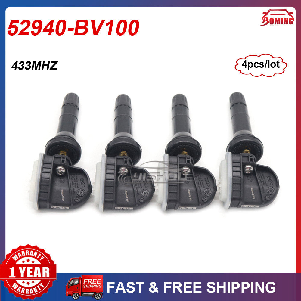 4 TPMS sensors (52940-BV100) suitable for Hyundai Creta H1, Van H100, for Tucson , and for Kia EV6 (models 21-26).